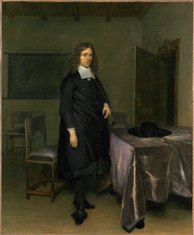 Portrett av en gentleman (olje på lerret) av Gerard ter Borch or Terborch