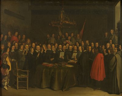 Ratifisering av freden i Münster av Gerard ter Borch or Terborch