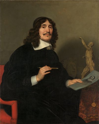 Portrett av en kunstner av Gerard van Honthorst