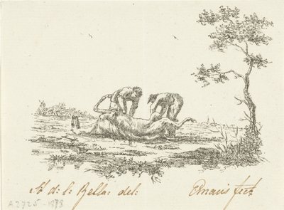 To hesteskinnere skinnerne av Gerardus Emaus de Micault (signed by artist)