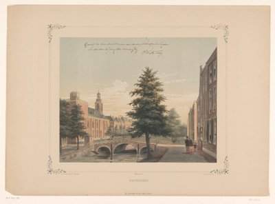 Utsikt over Rapenburg i Leiden Rapenburg (tittel på objekt) av Gerardus Johannes Bos
