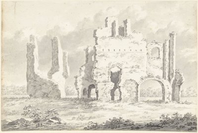 Ruinene av klosteret i Rijnsburg av Gerardus Johannes Verburgh