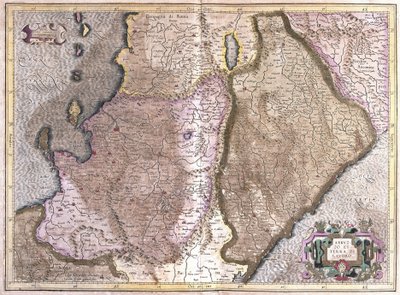 Abruzzo og Campania, Italia (gravering av Gerardus Mercator