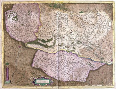 Alsace, Nord-Frankrike (gravering av Gerardus Mercator