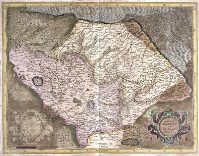 Ancona og Spoleto, Italia (gravering av Gerardus Mercator
