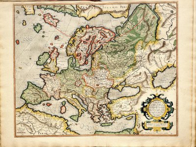 Atlas eller kosmografiske meditasjoner om verden og fabrikkerte Fugura Europa: Livland, Russland av Gerardus Mercator