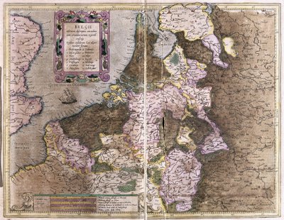 Belgia (gravering av Gerardus Mercator