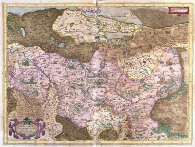Brandenburg og Berlin, Tyskland (gravering av Gerardus Mercator