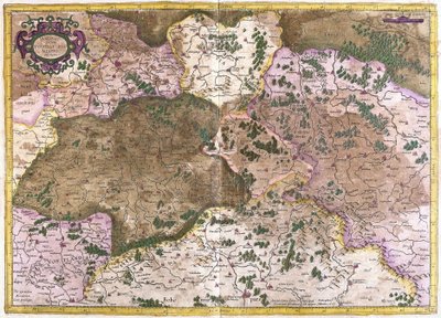 Tyskland, Tsjekkoslovakia og Polen (gravering av Gerardus Mercator
