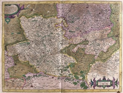 Hainaut, Namur, Belgia (gravering av Gerardus Mercator