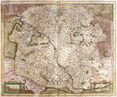 Ungarn (gravering av Gerardus Mercator