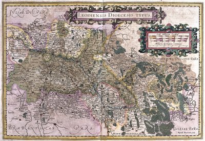 Liege, Belgia (gravering av Gerardus Mercator