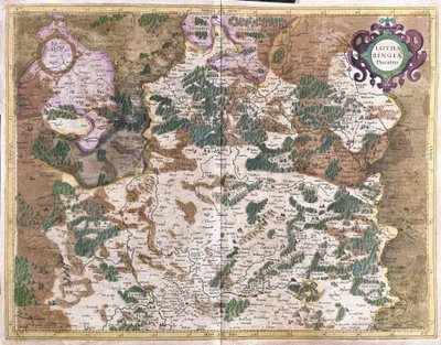 Lorraine, Frankrike (gravering av Gerardus Mercator