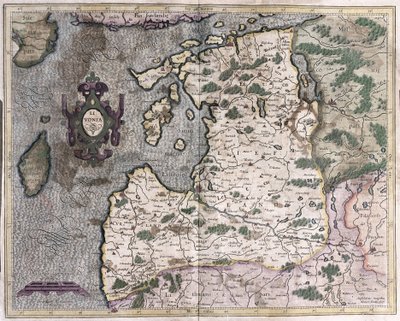 Nord-baltiske regionen, Riga, Latvia (gravering av Gerardus Mercator