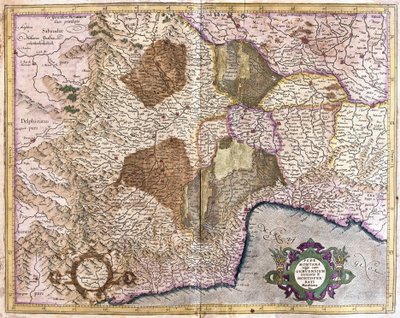 Piemond, Genova og Montserrat (gravering av Gerardus Mercator