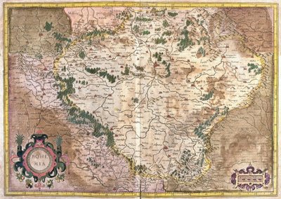 Praha, Tsjekkia (gravering av Gerardus Mercator