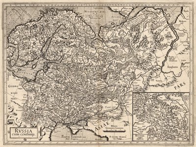 Russland cum Confinijs. Kart over Russland, 1587. av Gerardus Mercator