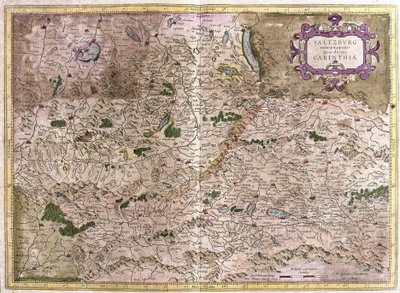 Salzburg og Kärnten, Østerrike (gravering av Gerardus Mercator