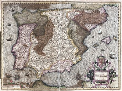 Spania (gravering av Gerardus Mercator