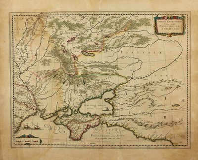 Taurica Chersonesus. Kart over Krim, 1595 av Gerardus Mercator