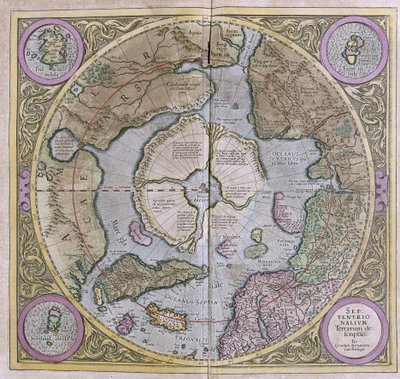 Nordpolarområdene av Gerardus Mercator