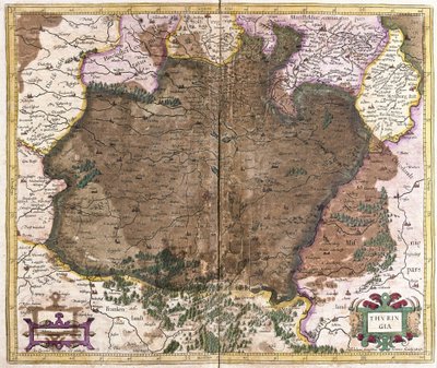Thuringen, Tyskland (gravering av Gerardus Mercator