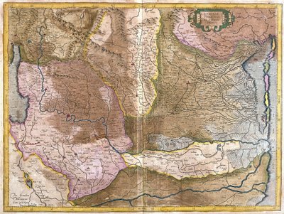 Verona, Vicenza og Padua, Italia (gravering av Gerardus Mercator