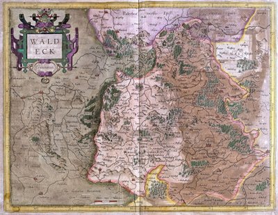 Waldeck (Hessen), Tyskland (gravering av Gerardus Mercator