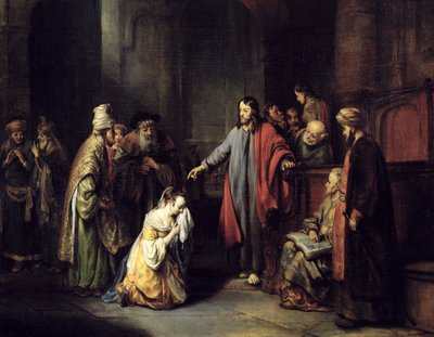 Kristus og utroskapen, 1653 av Gerbrand van den Eeckhout