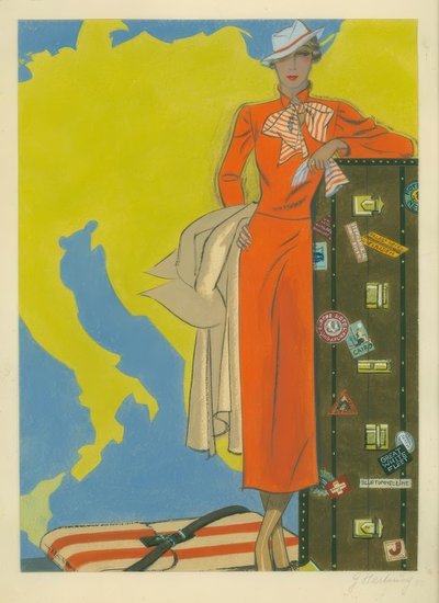 Damemote 1932 / reisekjole / Gerd Hartung av Gerd Hartung