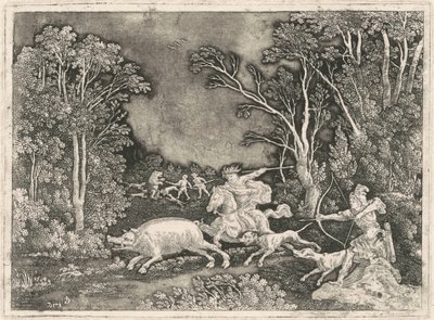 Antikk villsvinjakt av Gerhard Janssen