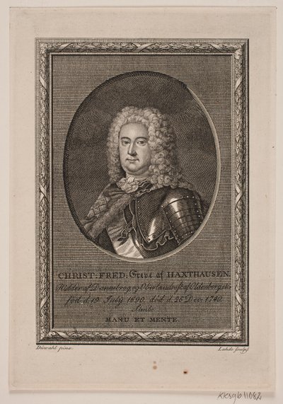 Christian Frederik greve av Haxthausen av Gerhard Ludvig Lahde