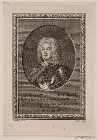 Dansk: Christian Frederik, greve av Haxthausen av Gerhard Ludvig Lahde