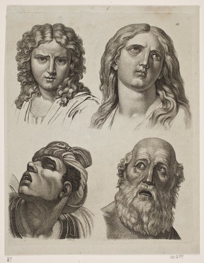 Fire studiehoder etter italienske bilder av Gerhard Ludvig Lahde