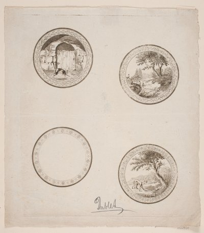 Fire vignetter for La Fontaines fabler av Gerhard Ludvig Lahde