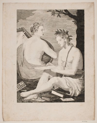Terpsichore et Kalliope av Gerhard Ludvig Lahde