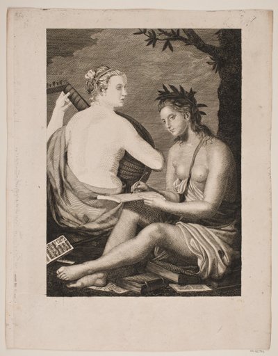 Terpsichore et Kalliope av Gerhard Ludvig Lahde