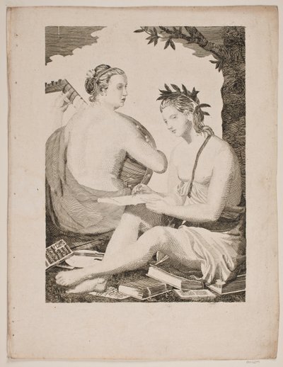 Terpsichore et Kalliope av Gerhard Ludvig Lahde