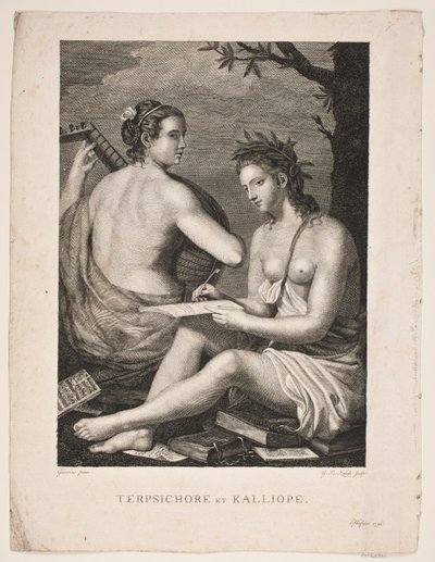 Terpsichore et Kalliope av Gerhard Ludvig Lahde