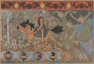 Døren i berget, 1895. av Gerhard Munthe