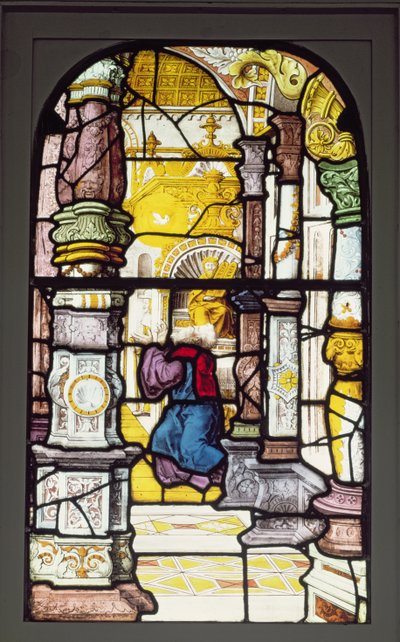 Simeon i templet som ser Den Hellige Ånd (farget glass) av Gerhard Remisch