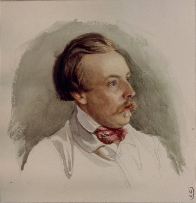 Portrett av maleren Alexander von Kotzebue 1815-1889, 1840-årene av Gerhard Wilhelm Reutern von