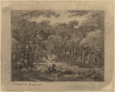 Eksplosjon av en granat av Gerhardus Emaus de Micault