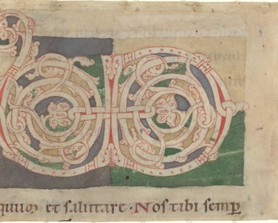 Initial V og D av German 12th Century