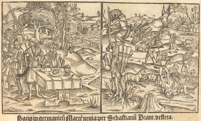 Allegori om krig og fred av German 15th Century