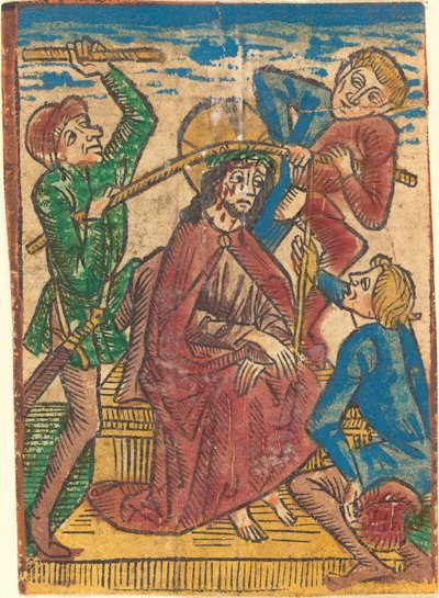 Kristus kronet med torner av German 15th Century