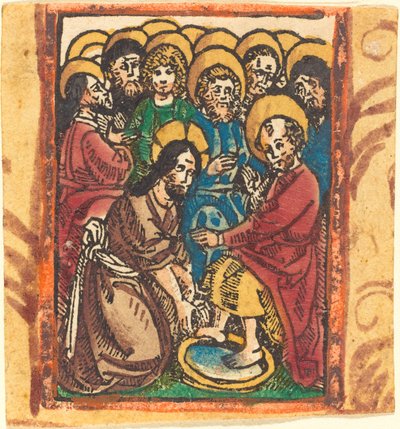 Kristus som vasker apostlenes føtter av German 15th Century