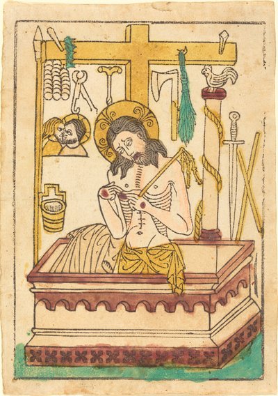 Kristus som sorgens mann av German 15th Century