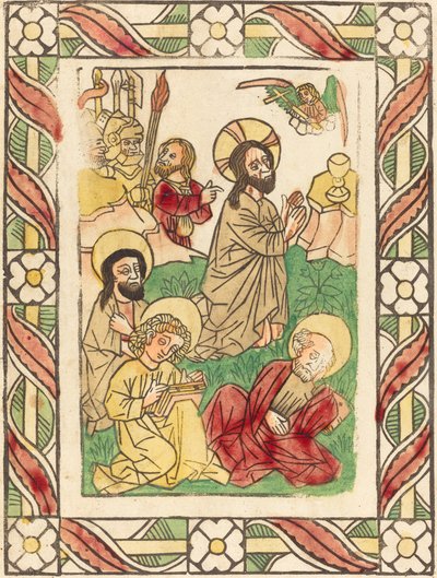 Kristus på Oljeberget av German 15th Century