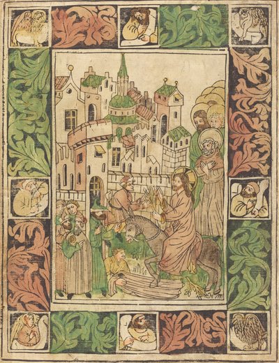 Kristi inntog i Jerusalem av German 15th Century